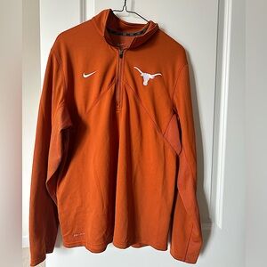Men's Nike Team UT Texas Longhorns Pullover 1/4 Zip Sweatshirt Jacket Sz MED